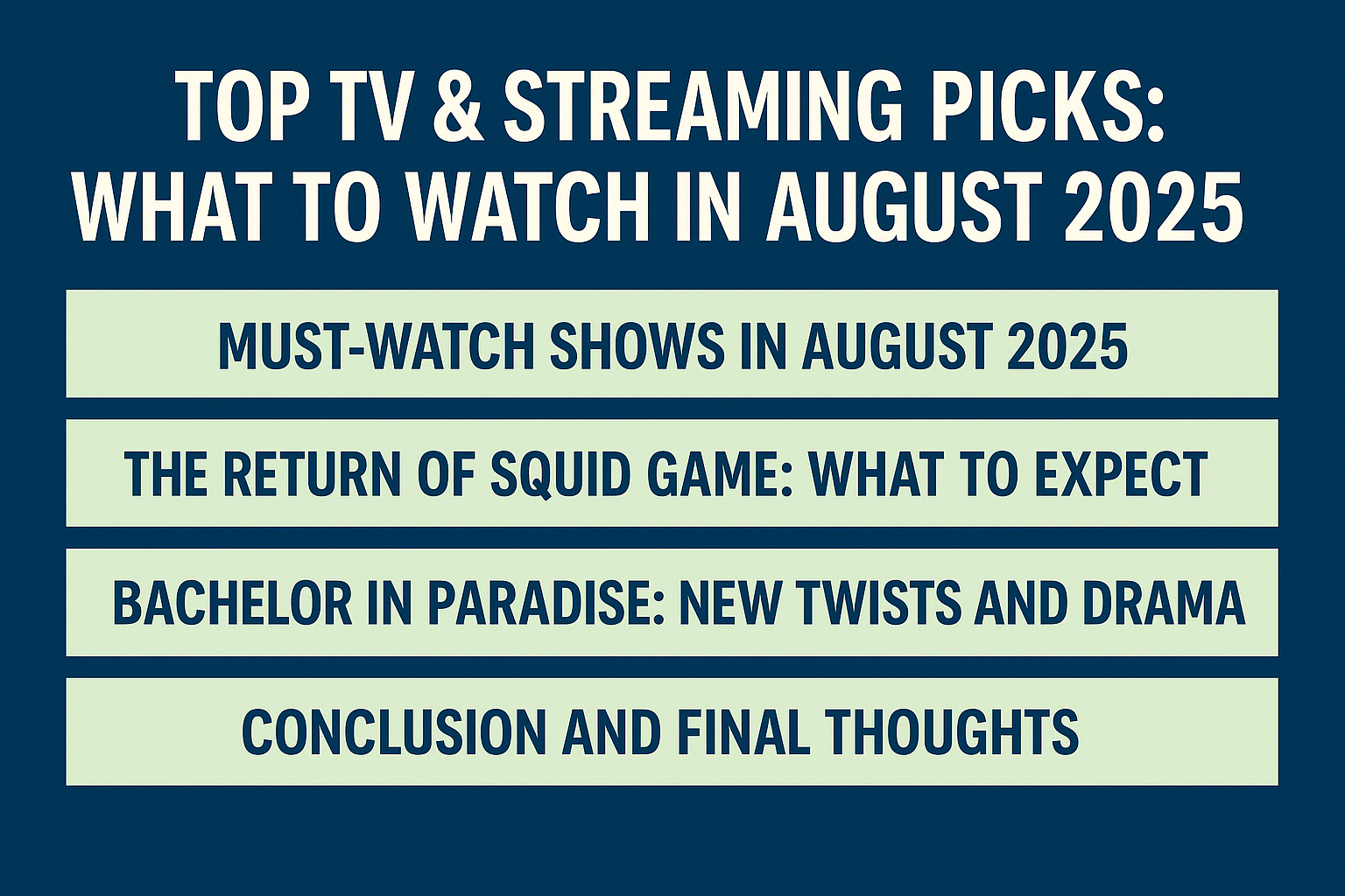 Top TV & Streaming Picks